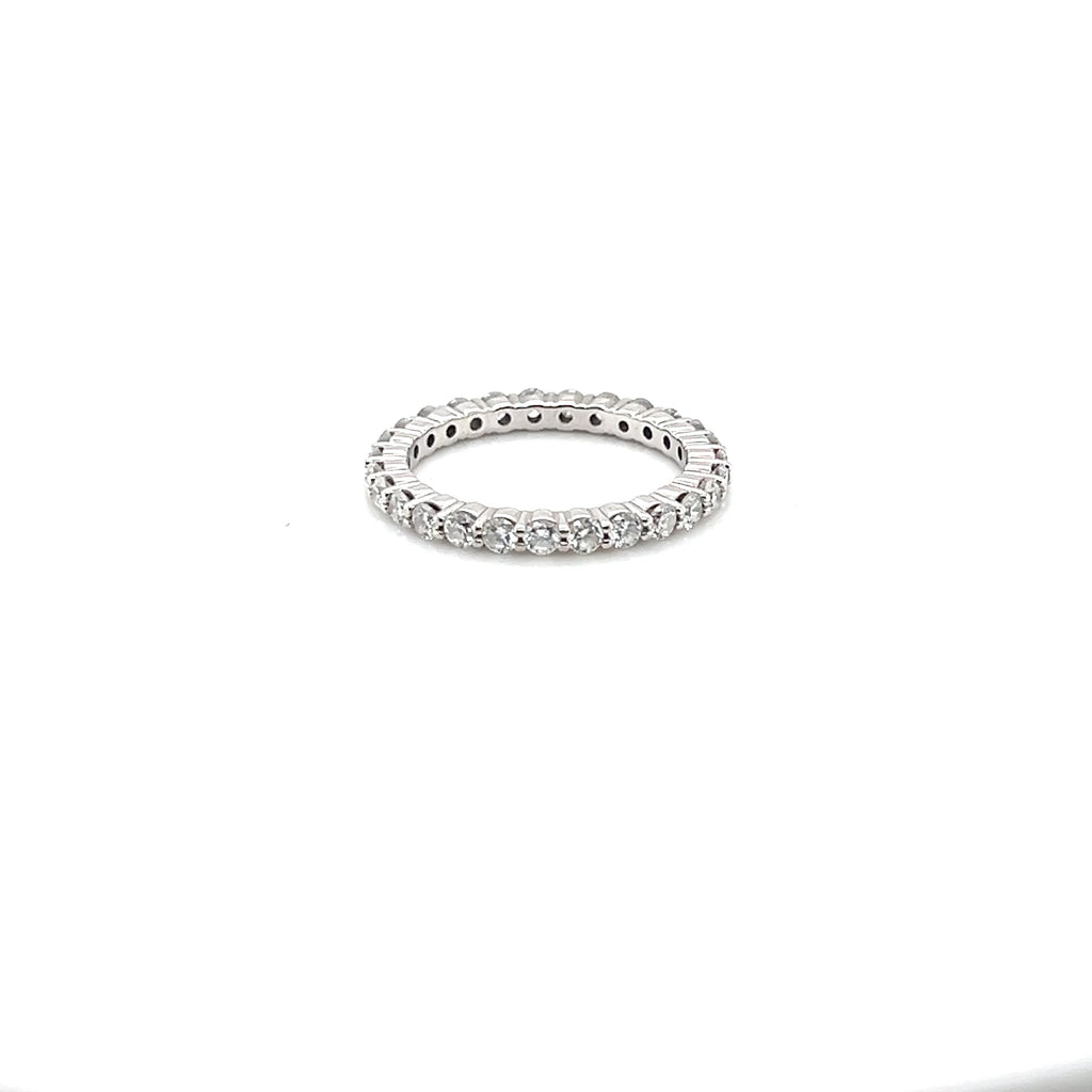 2.5CTW Lab-Grown Diamond Eternity Ring | 14KT White Gold Classic Band