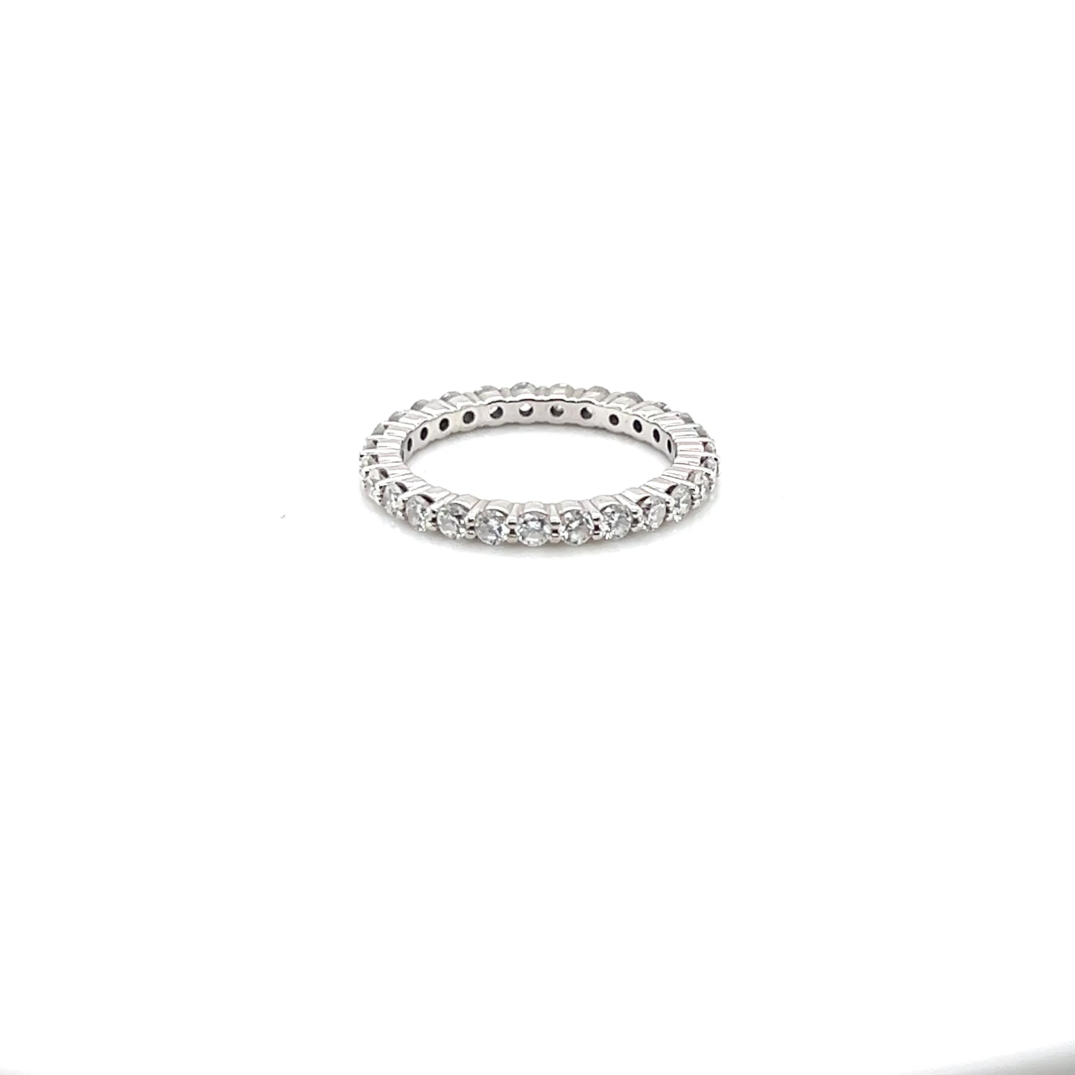 2.5CTW Lab-Grown Diamond Eternity Ring | 14KT White Gold Classic Band