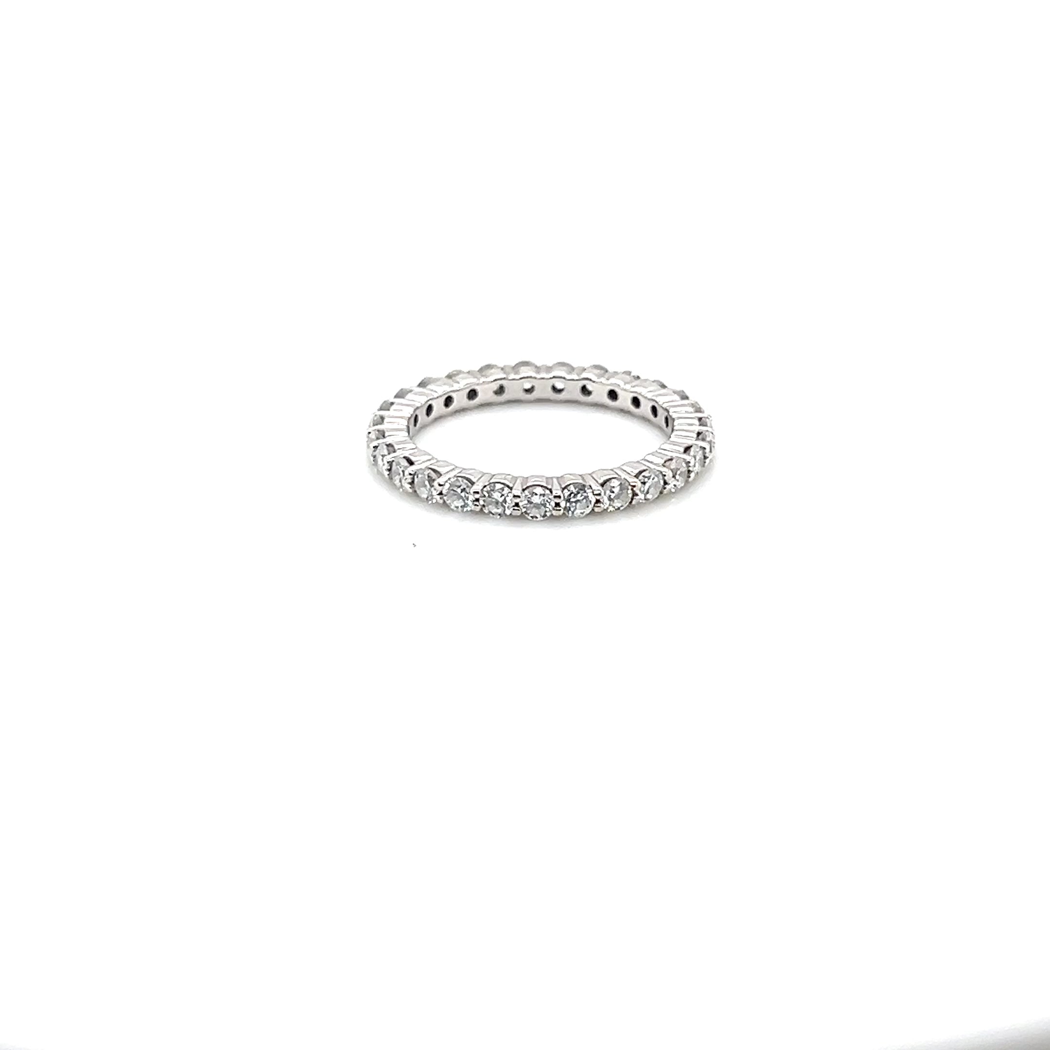 2.5CTW Lab-Grown Diamond Eternity Ring | 14KT White Gold Classic Band