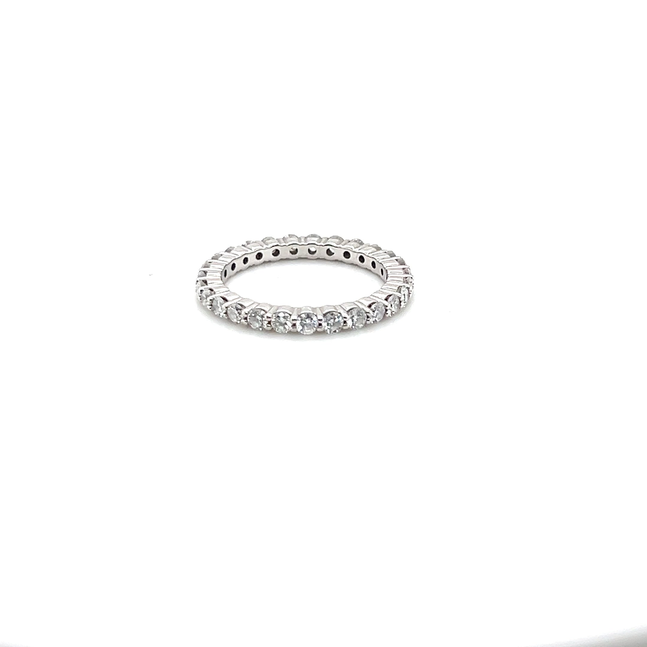 2.5CTW Lab-Grown Diamond Eternity Ring | 14KT White Gold Classic Band