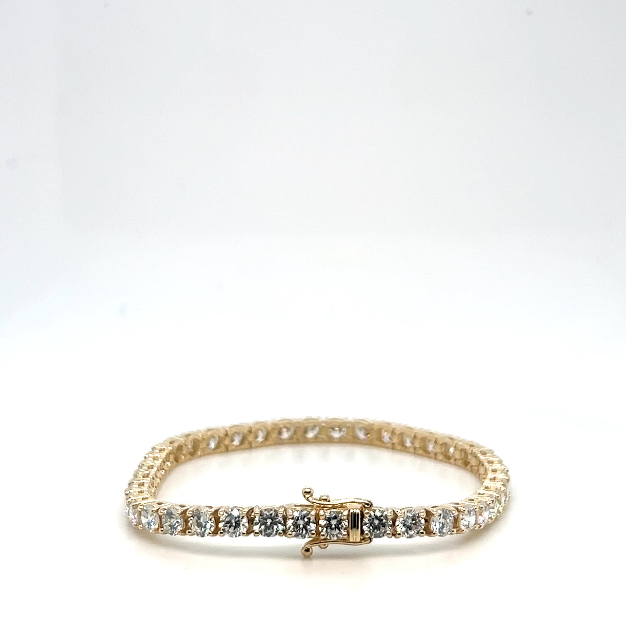 10CTW Yellow Gold Lab Diamond Tennis Bracelet | Classic Luxury Bracelet
