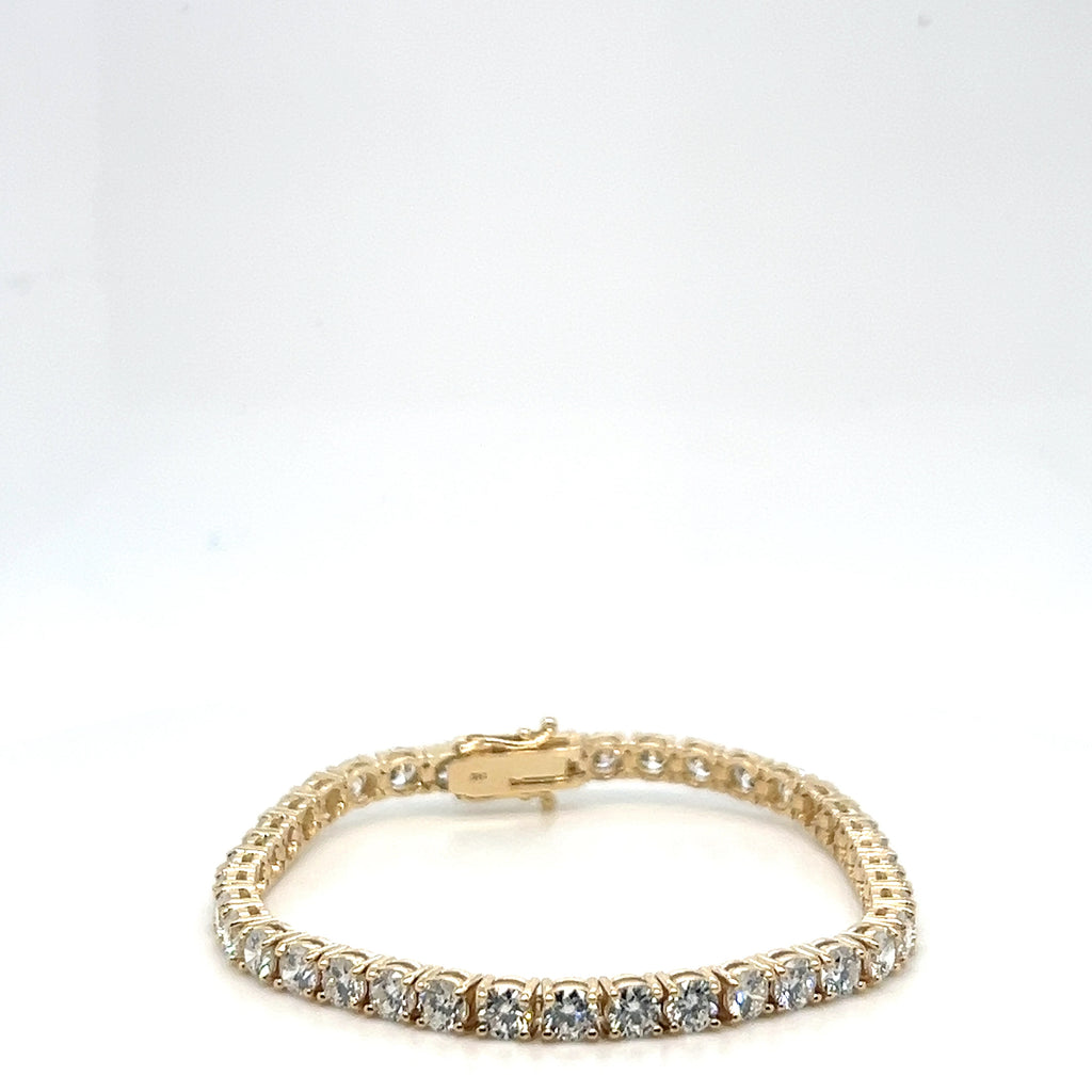 10CTW Yellow Gold Lab Diamond Tennis Bracelet | Classic Luxury Bracelet