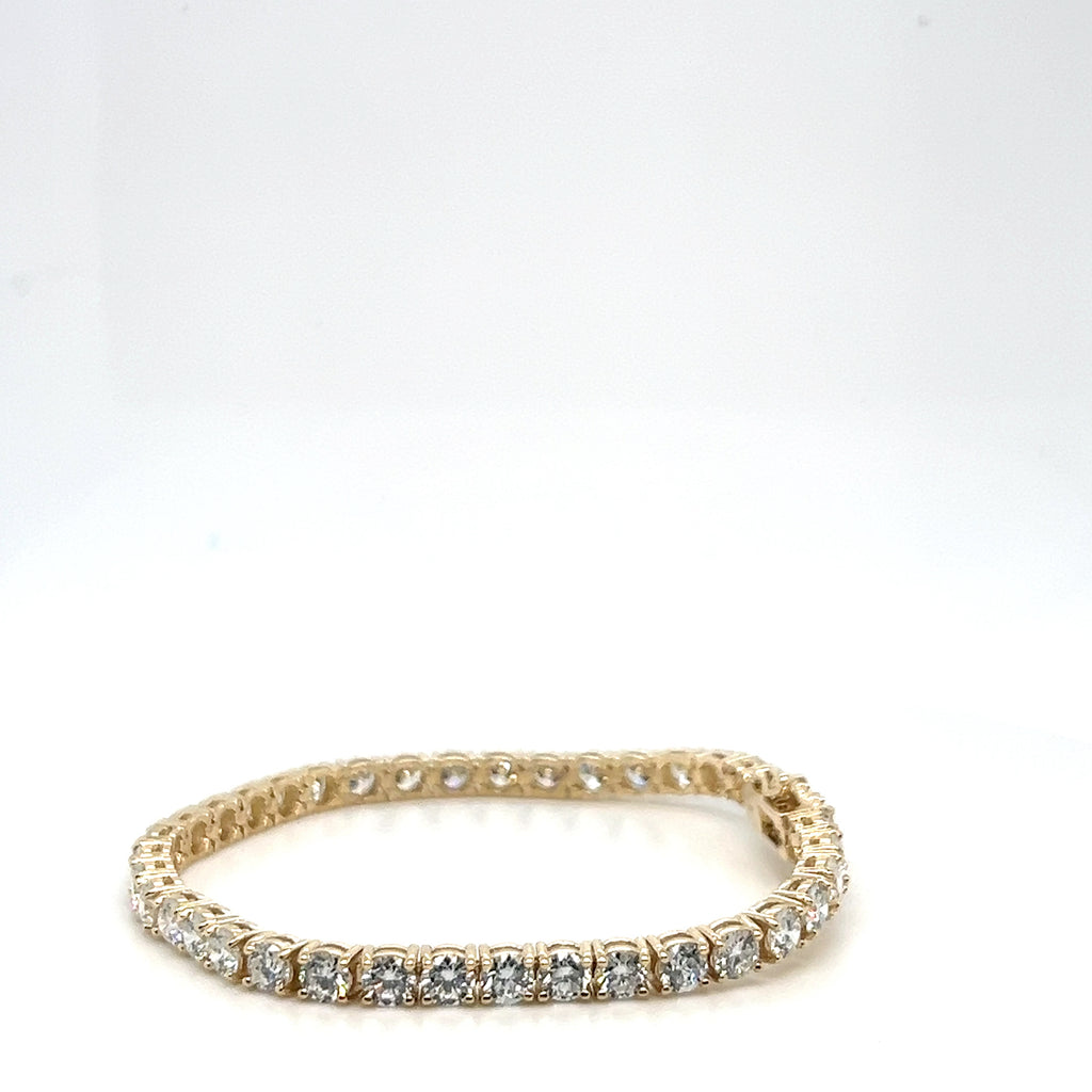 10CTW Yellow Gold Lab Diamond Tennis Bracelet | Classic Luxury Bracelet