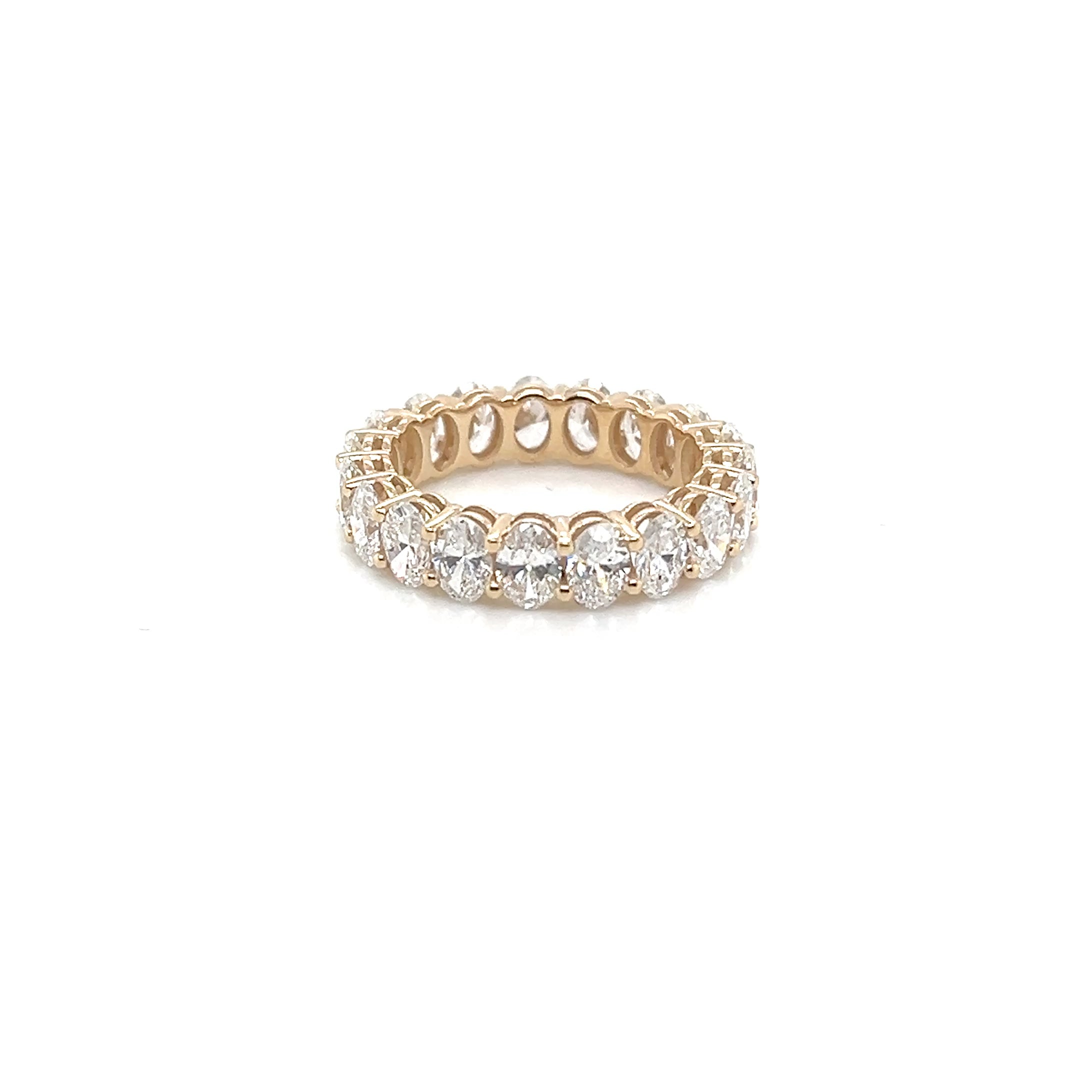 5CT Oval Diamond Eternity Ring 💎 14K Gold | Custom Made NYC | DE-VVS