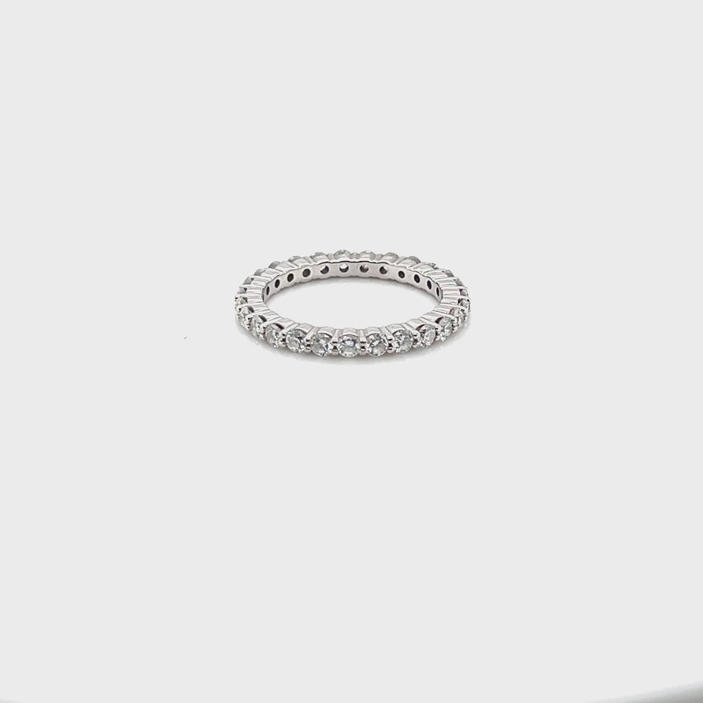 2.5CTW Lab-Grown Diamond Eternity Ring | 14KT White Gold Classic Band