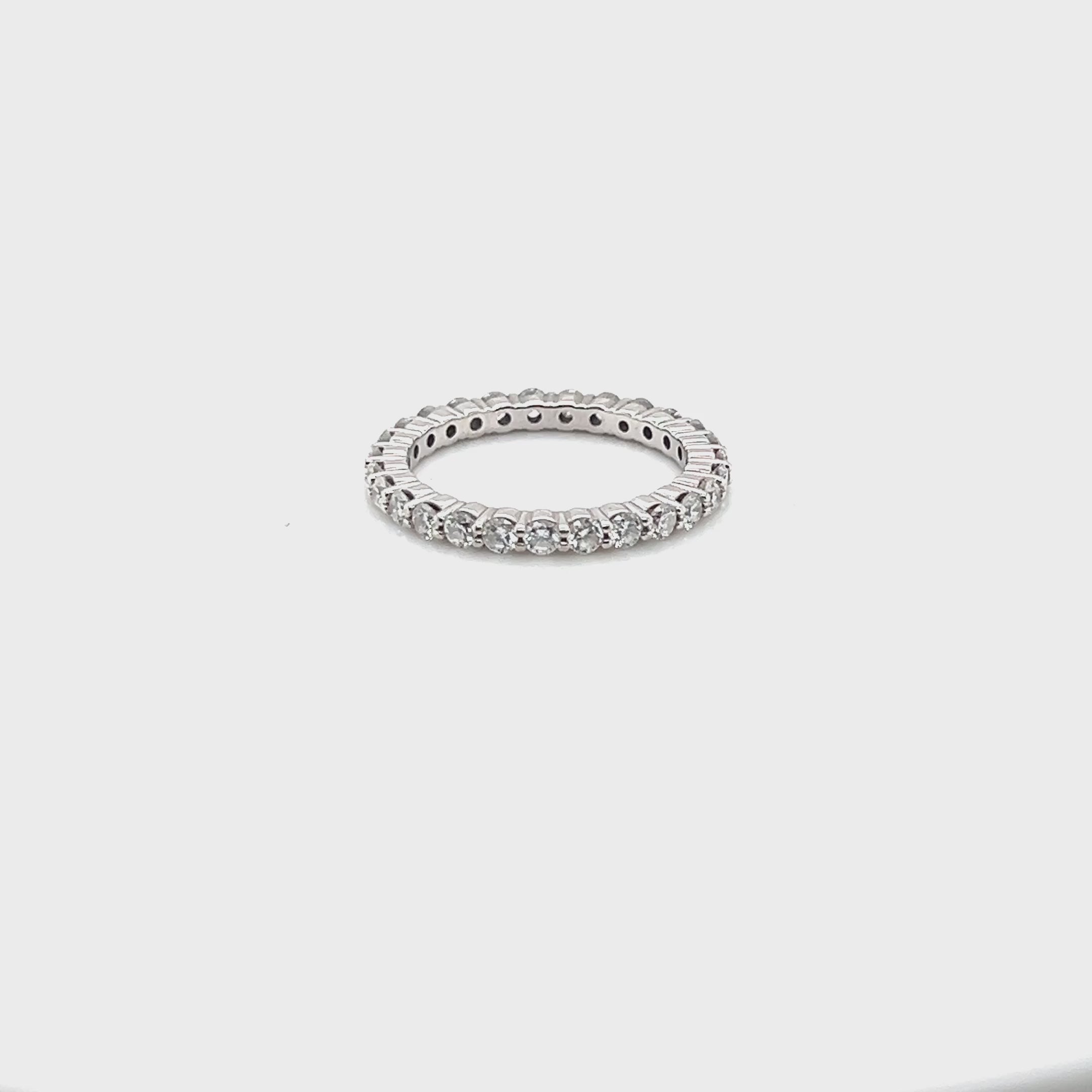 2.5CTW Lab-Grown Diamond Eternity Ring | 14KT White Gold Classic Band